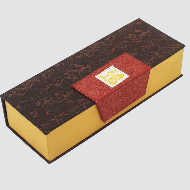 Klassische traditionelle Handschrift geprägte Magnet Flip Cover Geschenkbox