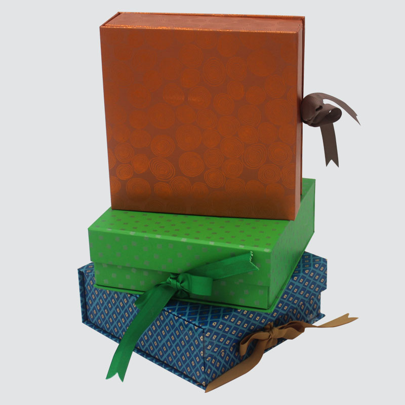 Leichte Faltung Geschenkbox Essen Kerzen Schokolade Seide Ribbon Schöne Box